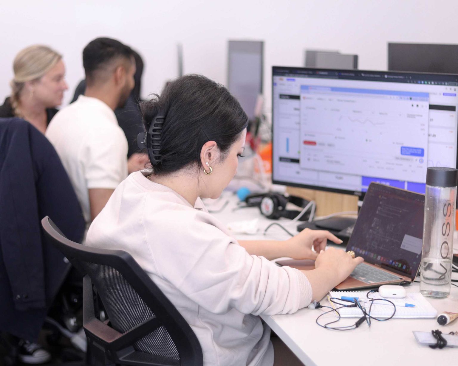 Person Typing At Desk